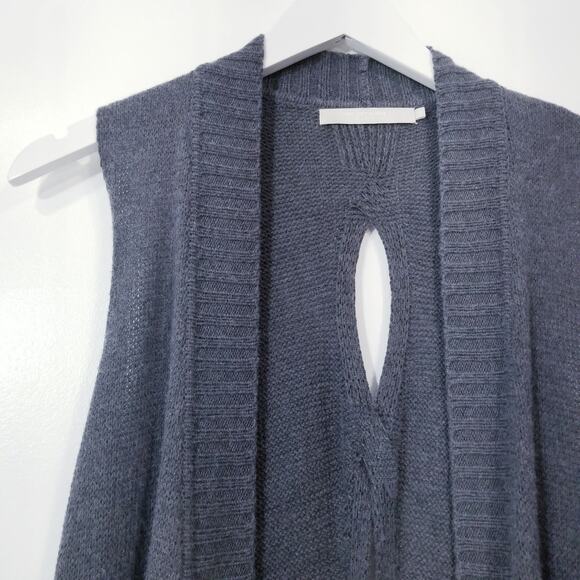 One Grey Day wool Blend Gray Knit Cardigan - Picture 9 of 13